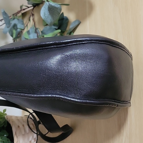 CoachVintageBecketZipBlackLeatherCrossbody9920USABAG - Picture 9 of 17